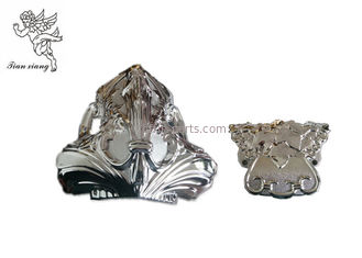 Silver Plastic Coffin Corner With  Steel Bars , European Style Casket Hardware Wholesale