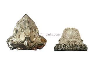 Sun Decoration Coffin Parts Casket Corner Hardware Plastic Material With Pale Gold