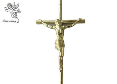 Gold Jesus Casket Cross Kích cỡ 37 x 13.7 cm, Jesus 3 # Coffin Cross PP Chất liệu
