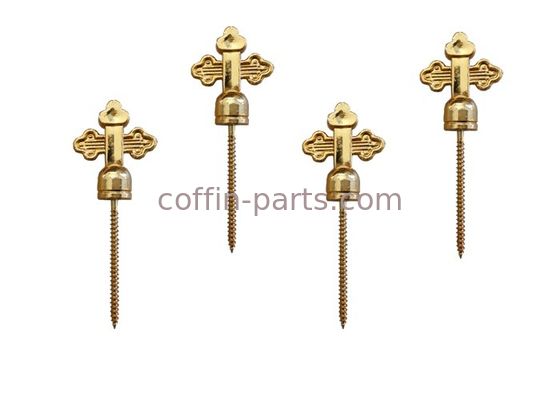 Funeral Decoration Coffin Screw 5#  Matching With Brackets Gold Cross Shaped