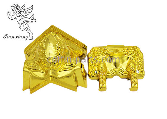 Bạc / Đồng màu Coffin Parts Phụ kiện Casket Corner Phụ kiện PP / ABS